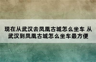 现在从武汉去凤凰古城怎么坐车 从武汉到凤凰古城怎么坐车最方便